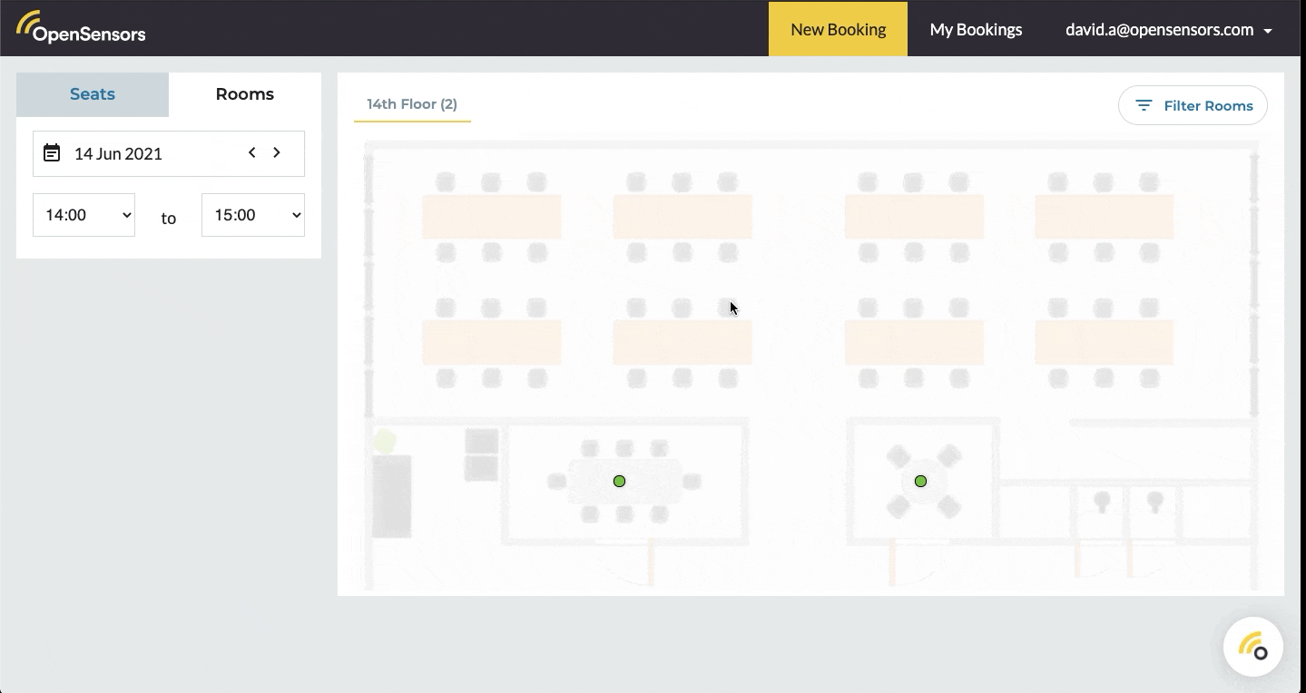 OpenSensors - How to see when a room is available in the day